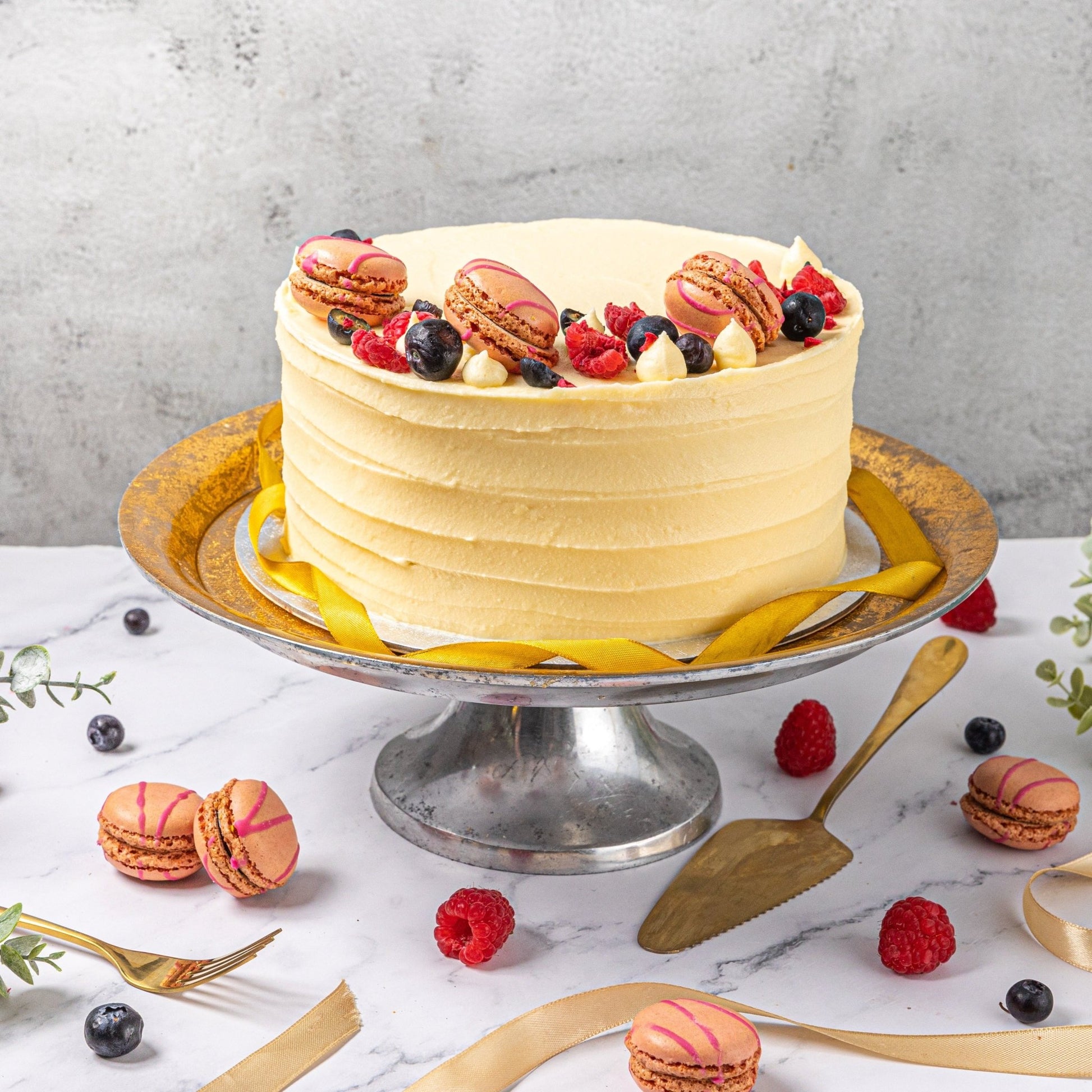 Macarons & Berries Birthday Cake - Jack and Beyond