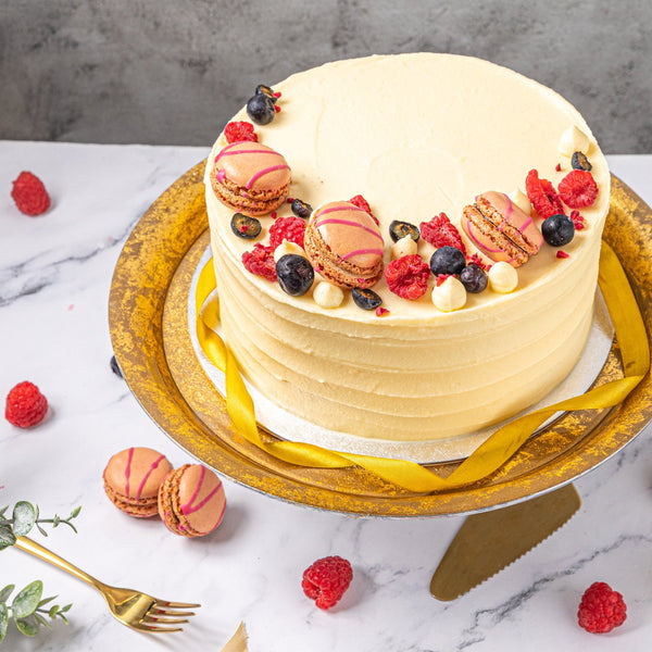 Macarons & Berries Birthday Cake - Jack and Beyond