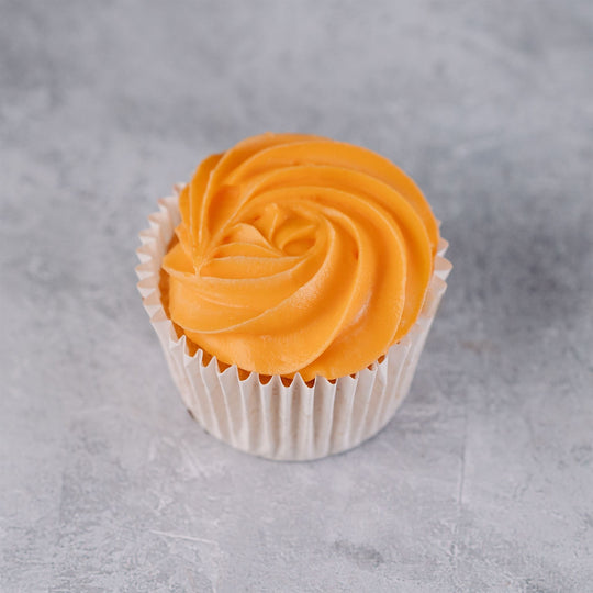 Orange Frosting Vanilla Cupcakes