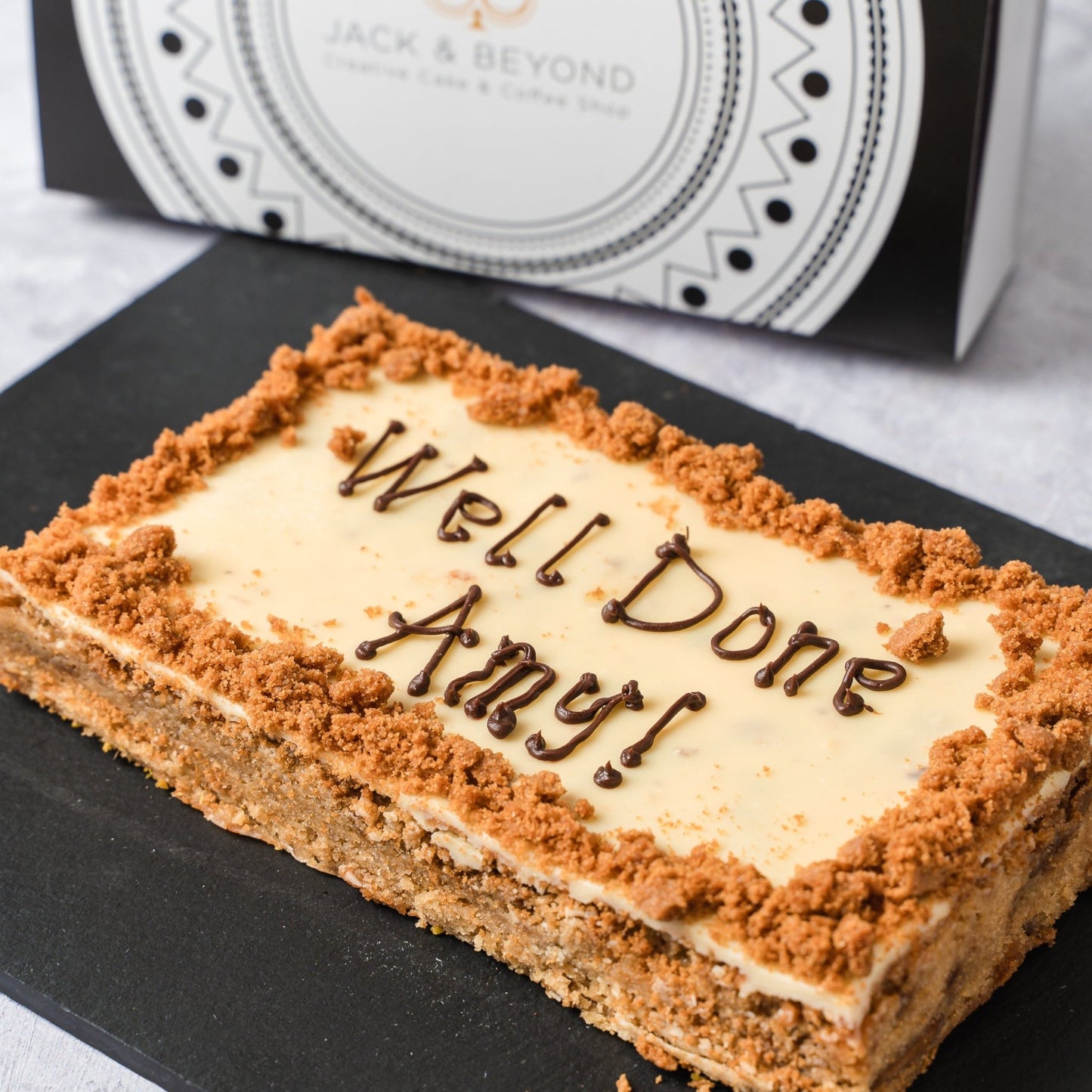 Personalised Biscoff Blondie Slab - Jack and Beyond