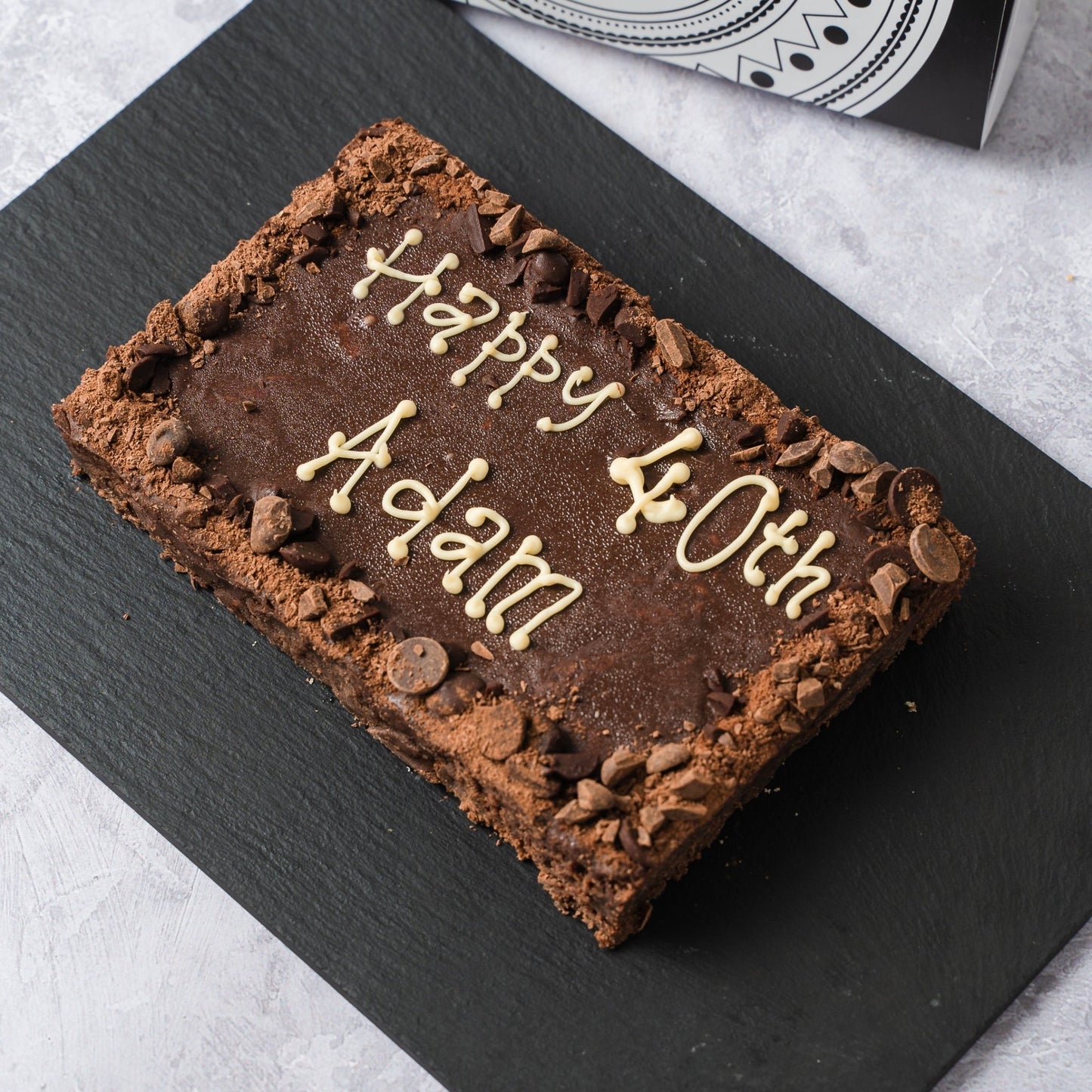 Personalised Chocolate Chip Brownie Slab - Jack and Beyond