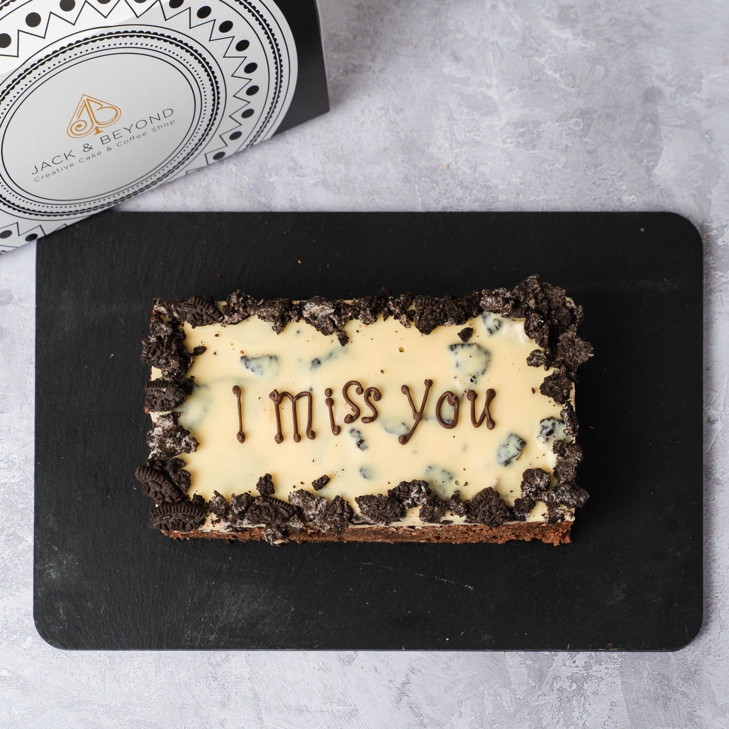 Personalised Oreo Cookie Brownie Slab - Jack and Beyond