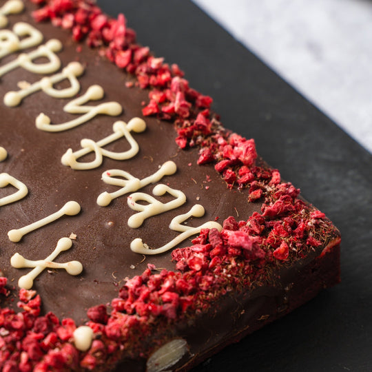 Personalised Red Velvet Brownie Slab