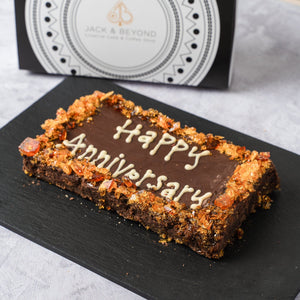 Personalised Salted Caramel Brownie Slab (Free from Gluten) - Jack and Beyond