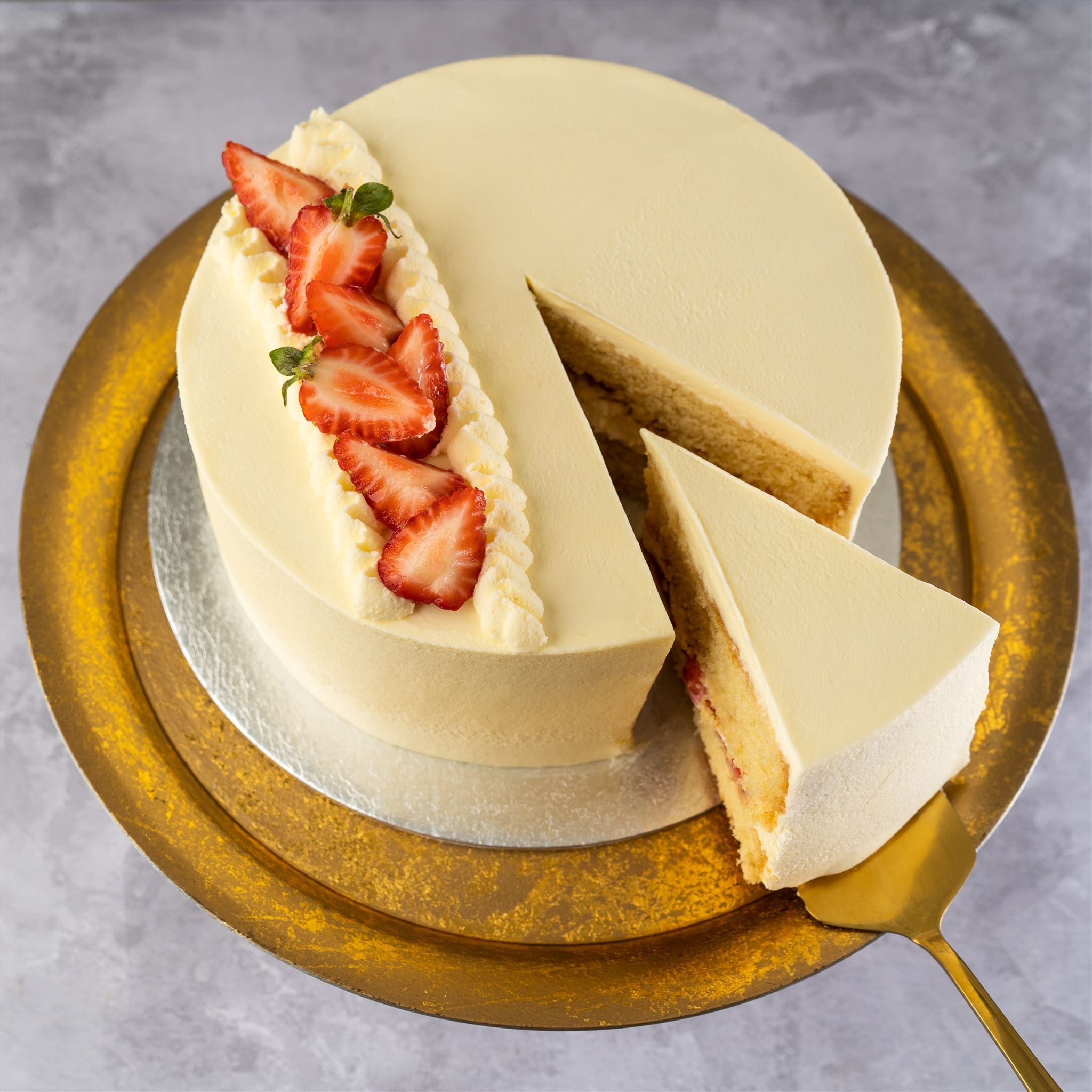 Personalised Strawberries & Cream Layer Cake - Jack and Beyond