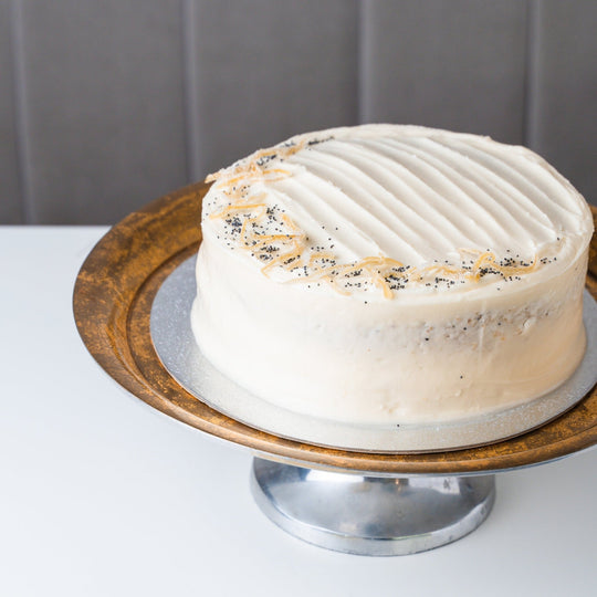 Personalised Vegan Lemon & Poppy Seed Cake