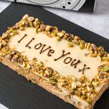 Personalised White Chocolate & Pistachio Blondie Slab - Jack and Beyond