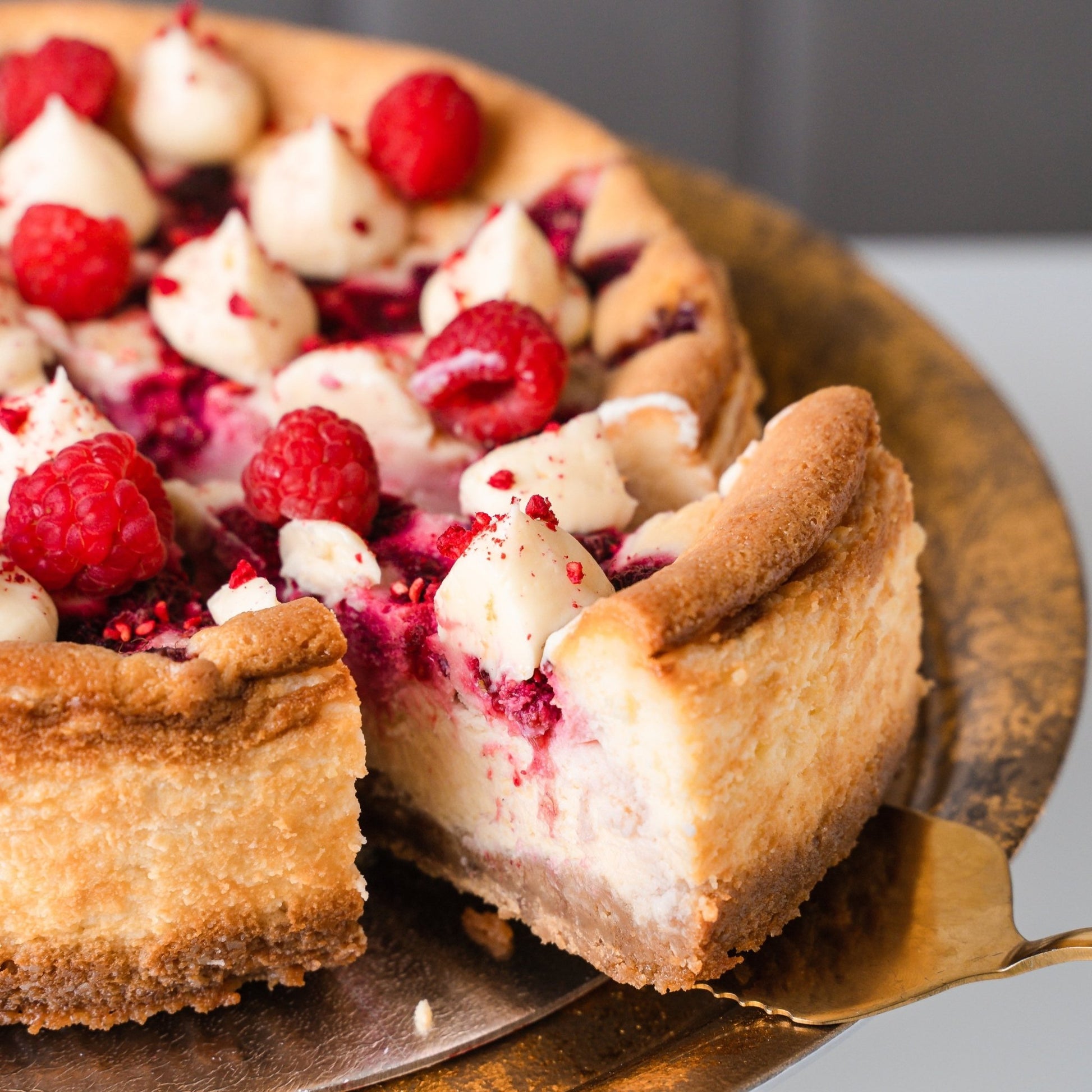 Personalised White Chocolate & Raspberry Cheesecake - Jack and Beyond