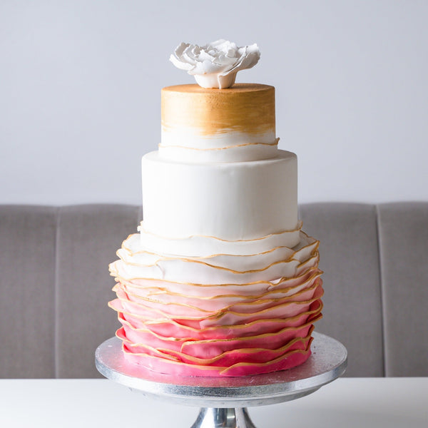 Pink and Gold Ombré Cake - Jack and Beyond
