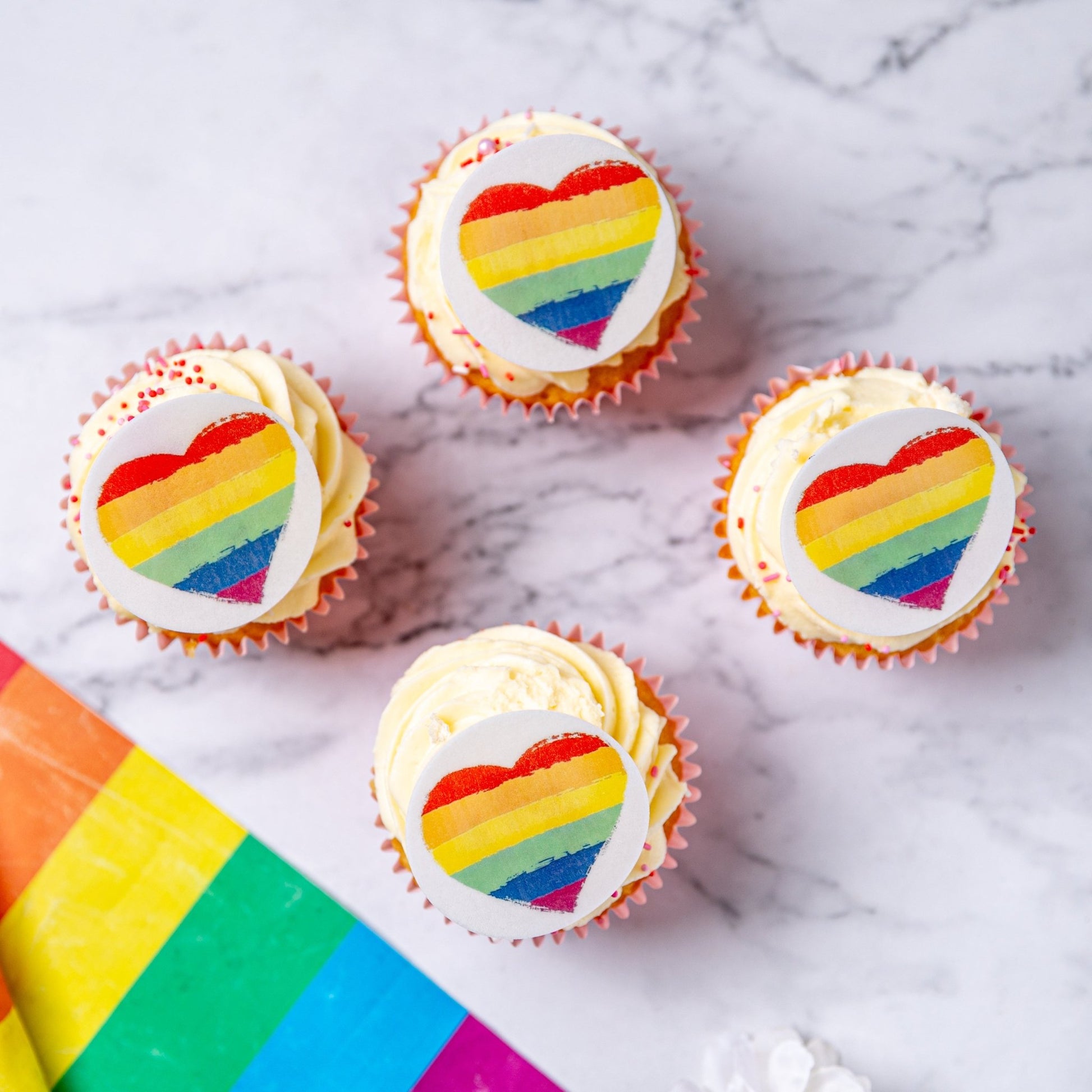 Pride Cupcakes - Rainbow Heart - Jack and Beyond