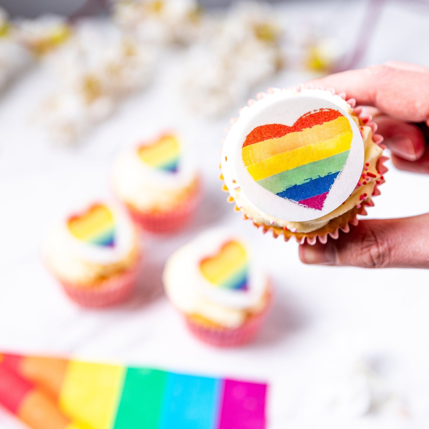 Pride Cupcakes - Rainbow Heart - Jack and Beyond