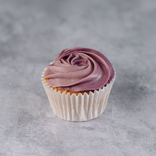 Purple Frosting Vanilla Cupcakes