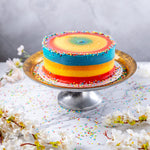 Rainbow Frosting Birthday Cake - Jack and Beyond