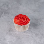 Red Frosting Vanilla Cupcakes - Jack and Beyond