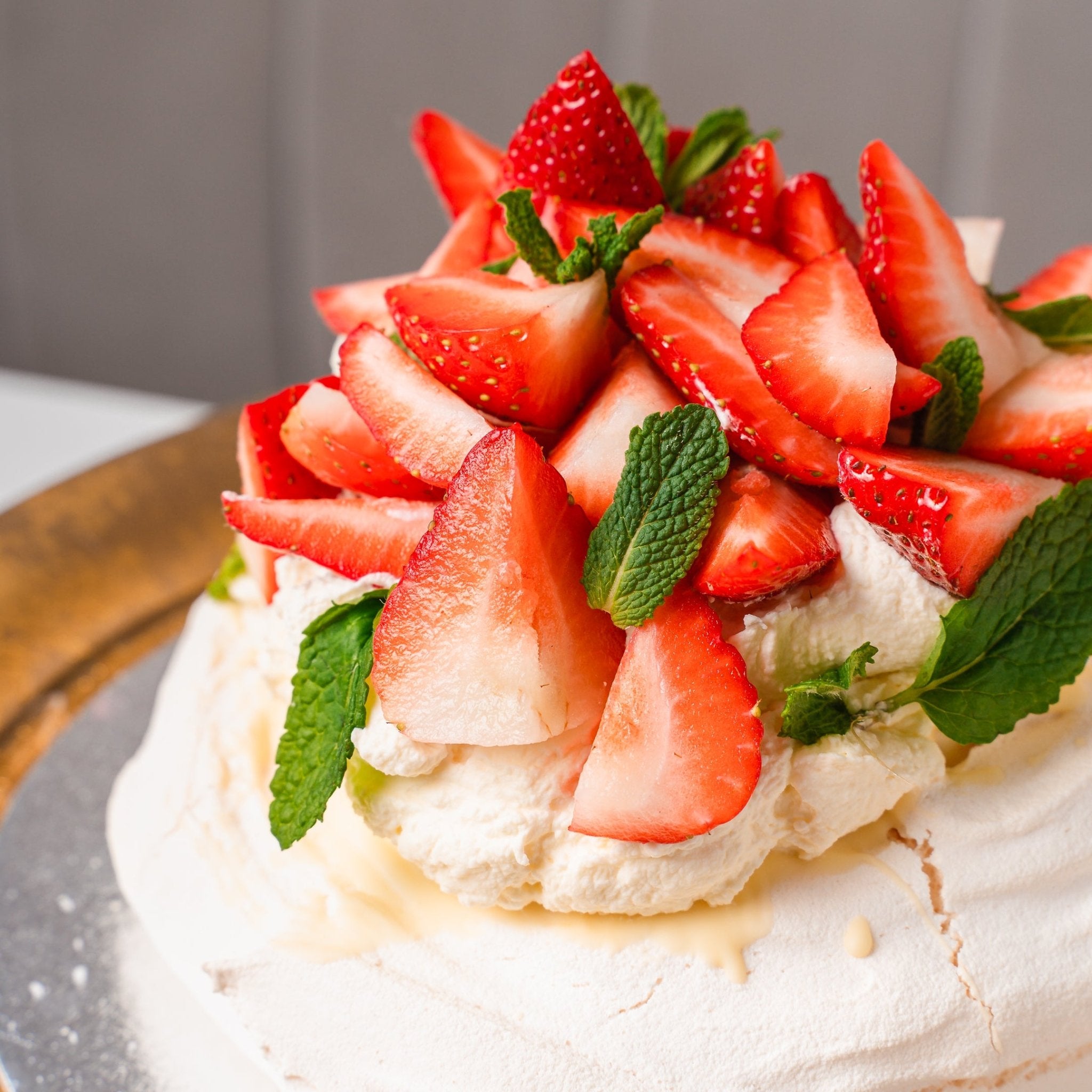 Strawberry & Cream Pavlova Cake - Jack and Beyond