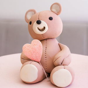 Teddy Bear Heart Cake - Jack and Beyond