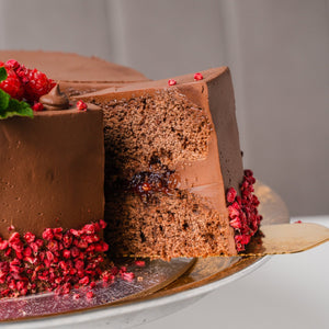 Vegan Chocolate & Raspberry Cake - Jack and Beyond