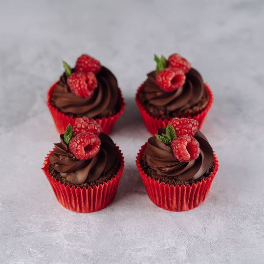 Vegan Chocolate & Raspberry Cupcakes