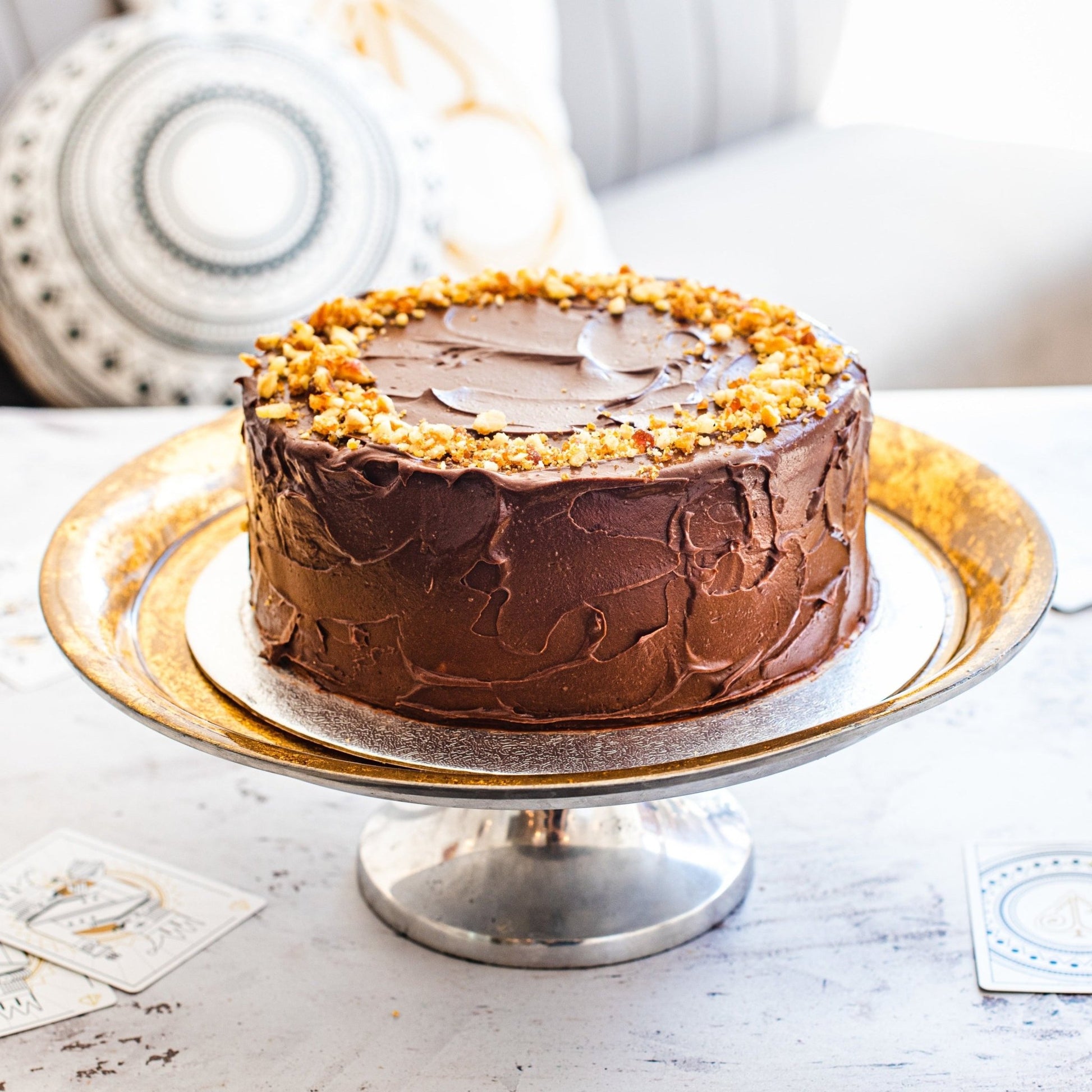 Vegan Peanut Butter & Chocolate Banana Cake - Jack and Beyond